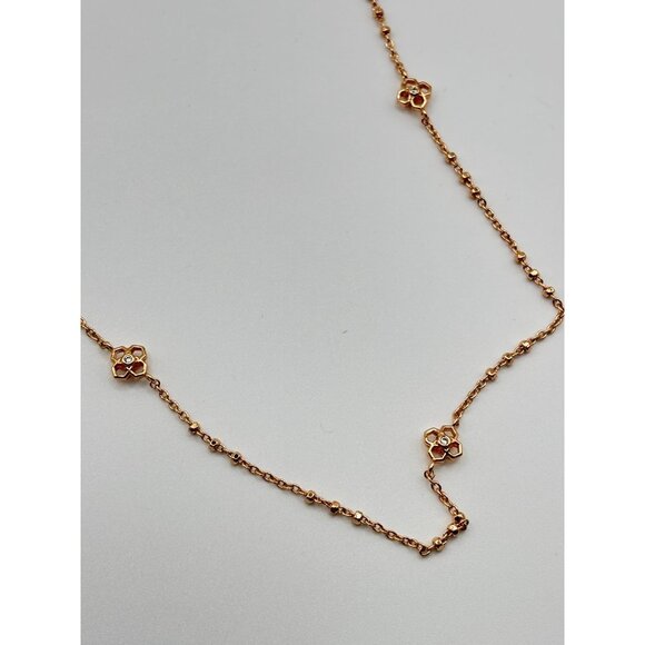 Kendra Scott Pink Gold Necklace With Delicate Flower Accents - Picture 2 of 6